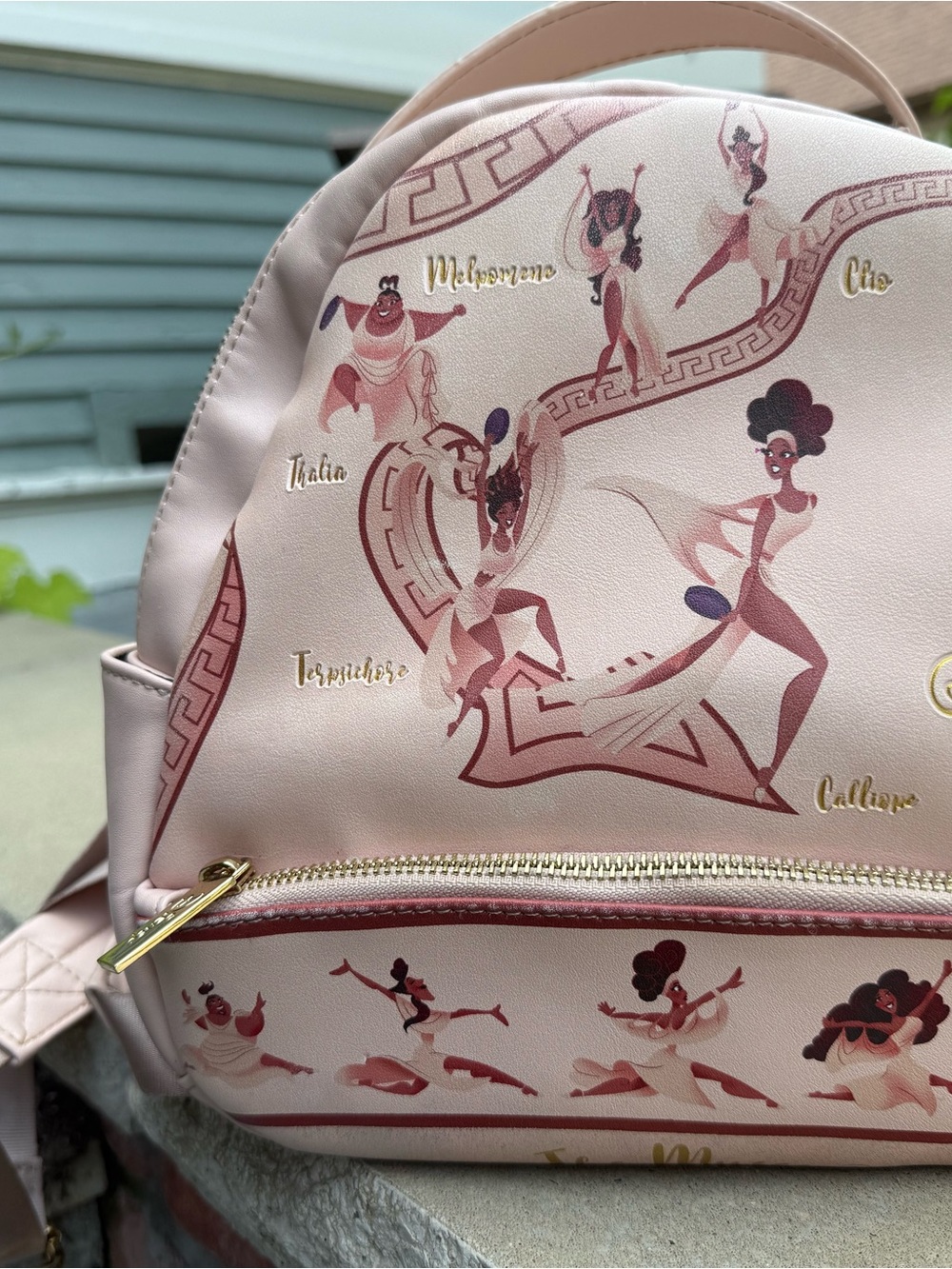 Disney x Danielle Nicole Nude/Pink 'Hercules' Graphic Mini Backpack